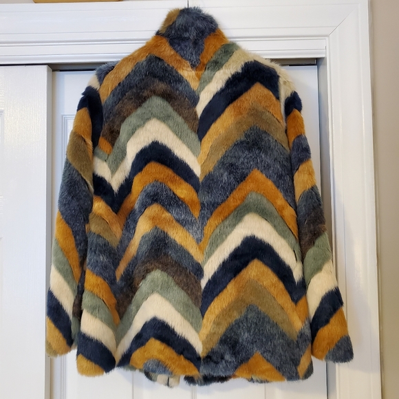 H&M Multi-color Faux Fur Coat - Picture 3 of 8